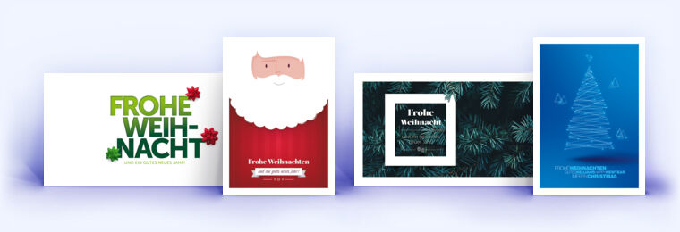 Exklusive Weihnachtskarten und die geschäftliche Weihnachtskarte mit exklusivem Design