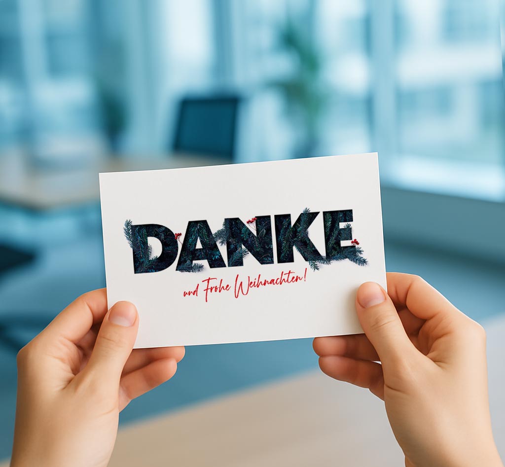 dankeskarten zu weihnachten mitarbeiter danke sagen