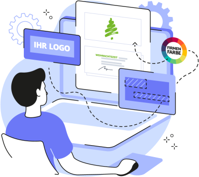 Weihnachtskarten mit individueller Gestaltung - Unser Grafik-Service