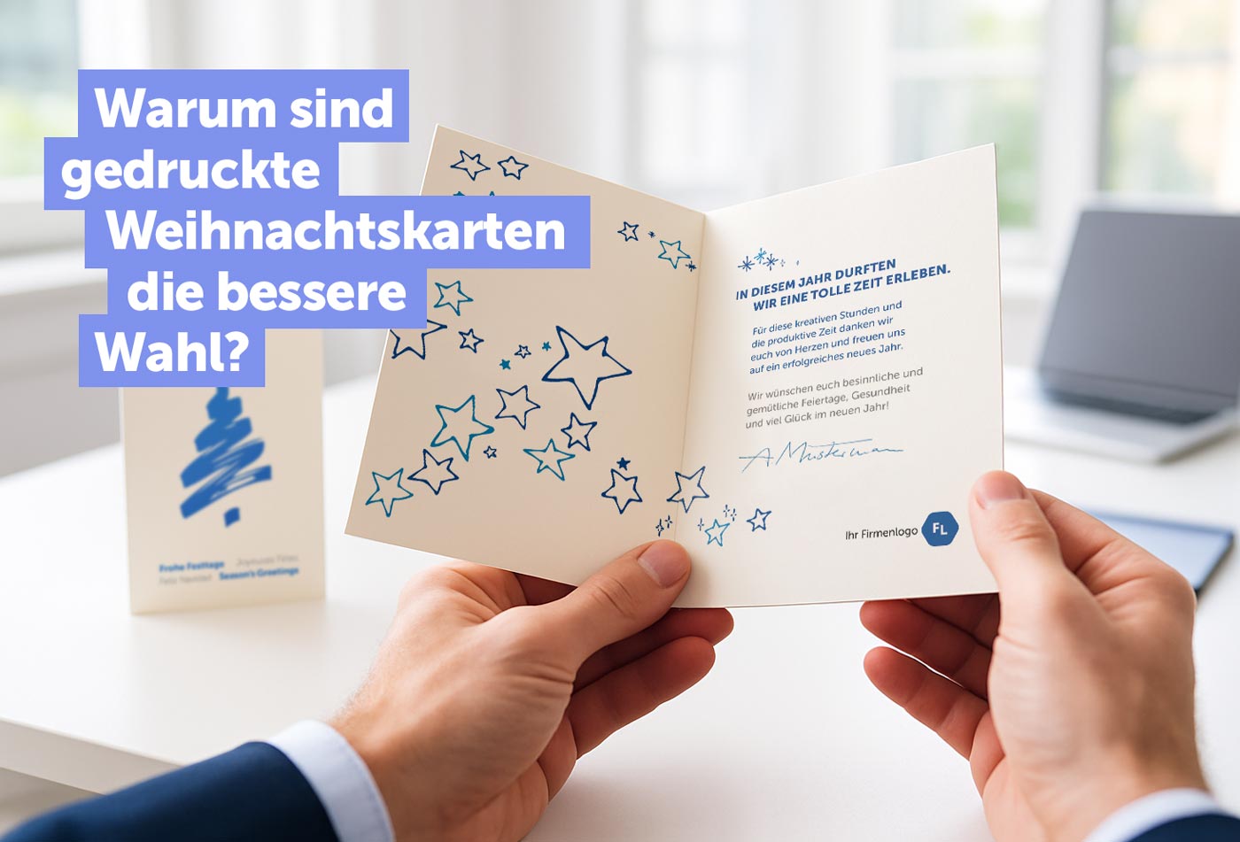 Gedruckte Weihnachtskarten aus Papier
