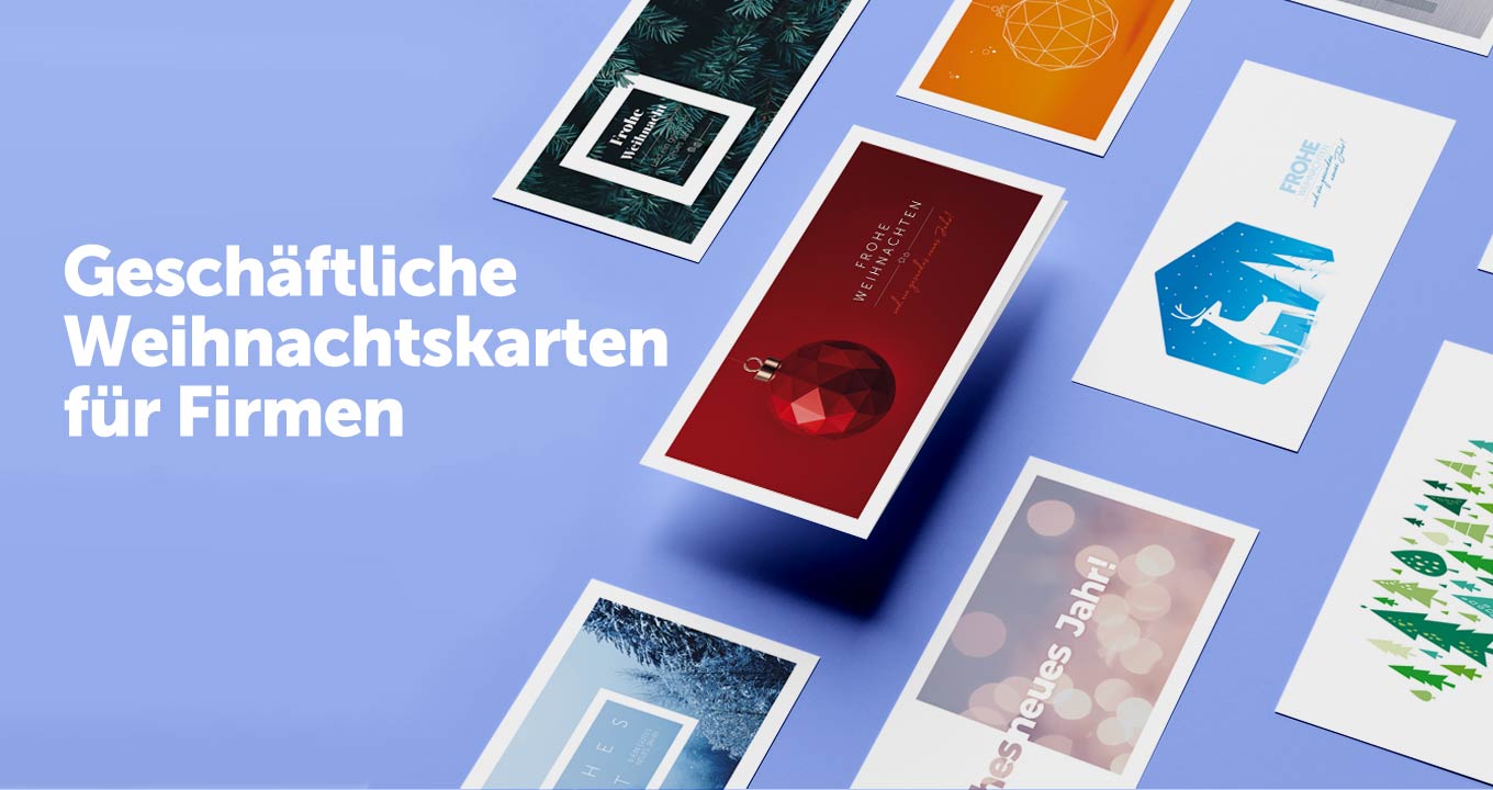 Geschäftliche Weihnachtskarten für Firmen und Unternehmen