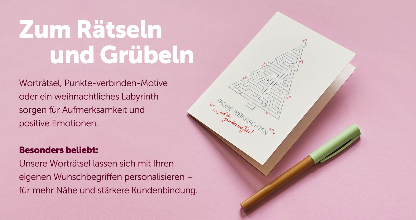Rätsel Weihnachtskarten