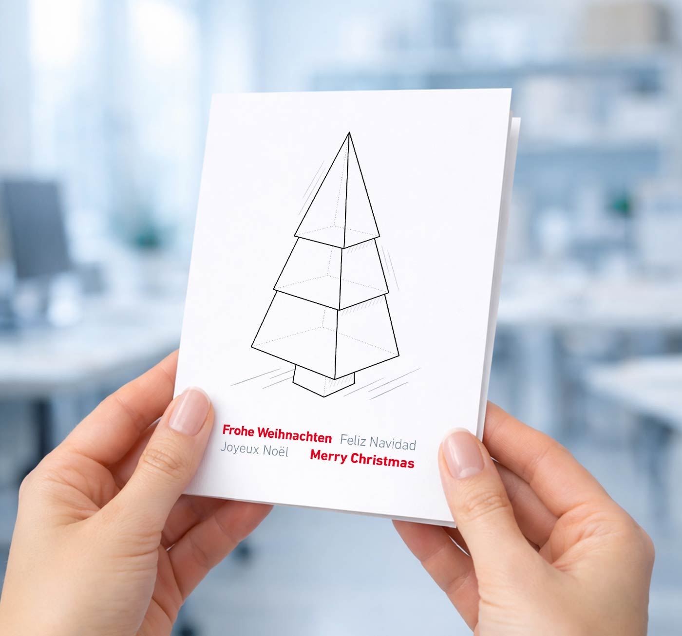 Weihnachtskarte für Branchen Architektur und Bauplanung