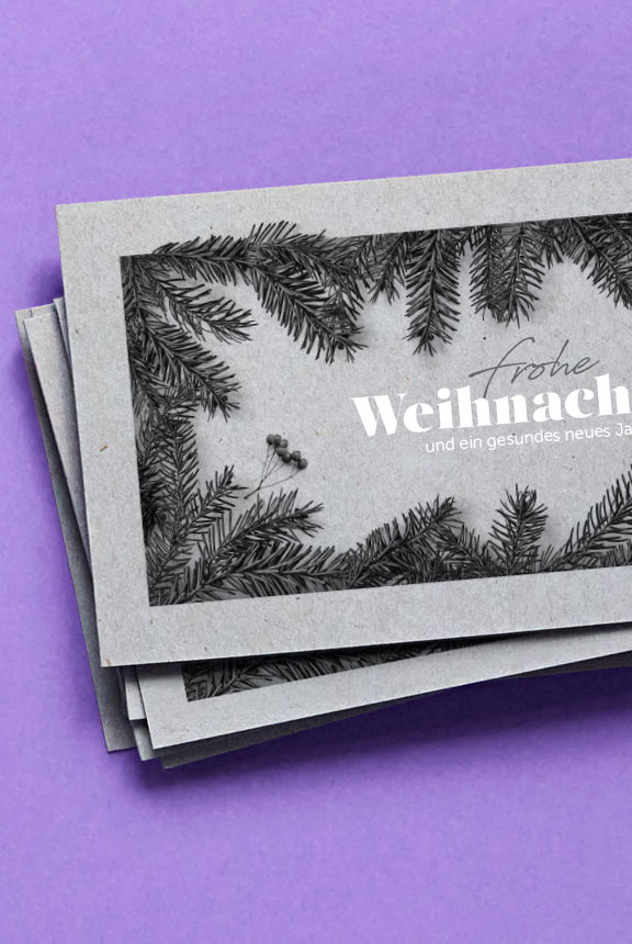 Weihnachtskarten aus Design-Recyclingpapier
