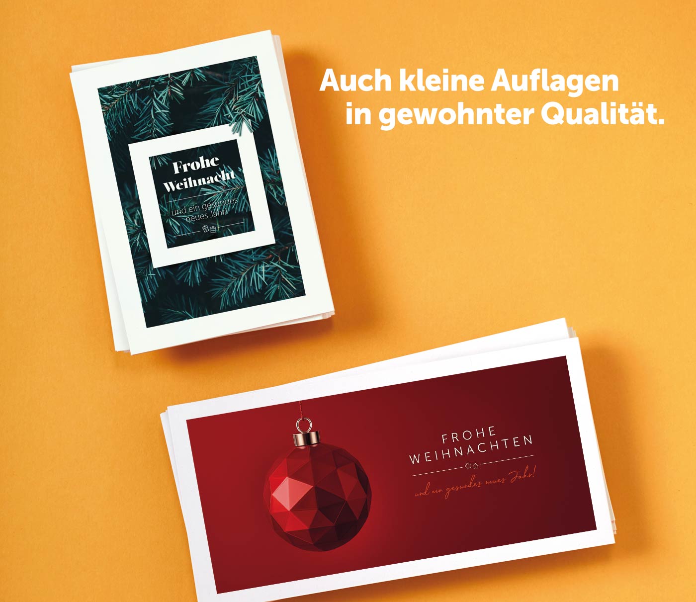 Weihnachtskarten in kleinen Auflagen