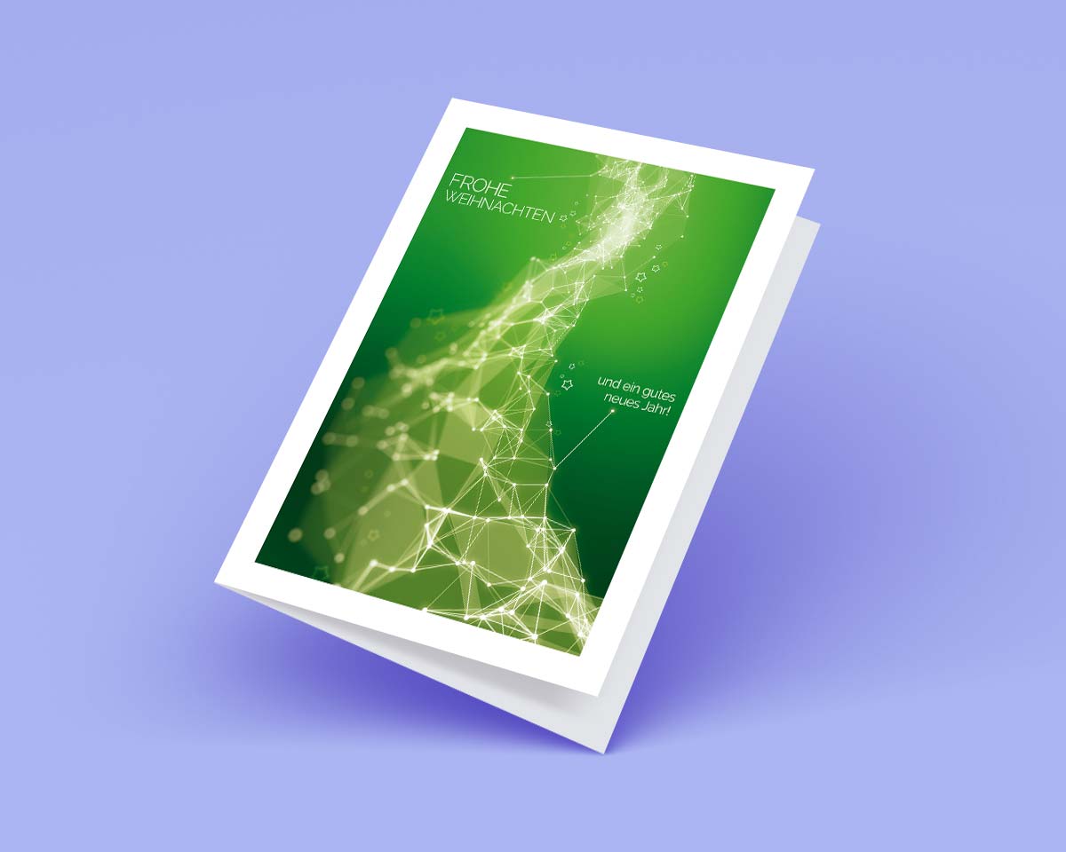 Weihnachtskarte für Solar-Branche, Photovoltaik und Energieanbieter