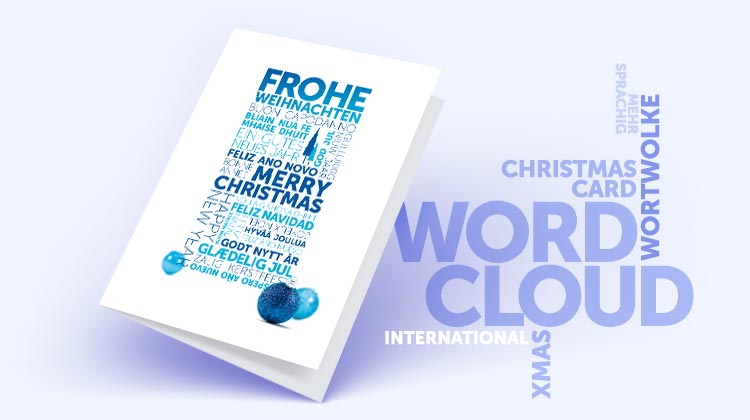 Weihnachtskarte mit Word Cloud - Weihnachtskarten mit Wortwolke