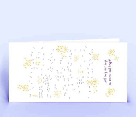 Kreative Weihnachtskarte mit Bilderrätsel "Punkte verbinden" 1006