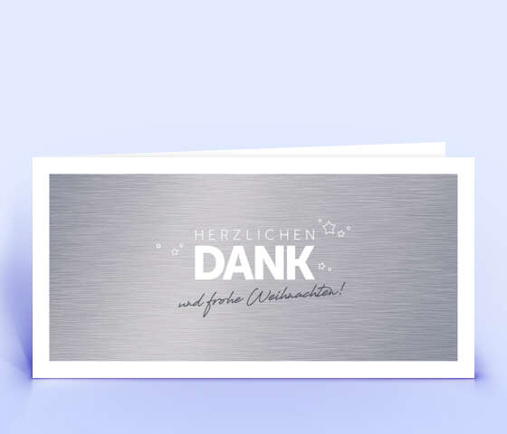 Dankeskarte mit Metall-Optik 1810