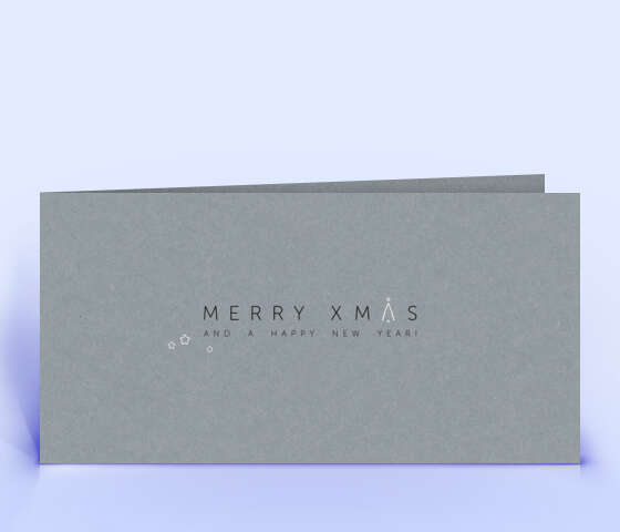 Minimalistische Weihnachtskarte auf grauem Design-Recyclingpapier 2104