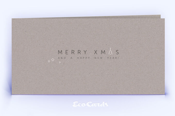 Weihnachtskarte Nr. 2104 grau mit einem typografischem Layout