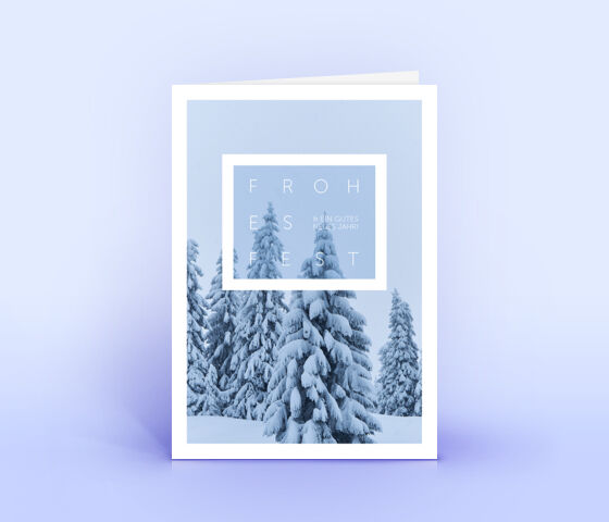Weihnachtskarte Nr. 2113 hellblau mit Fotoimpression