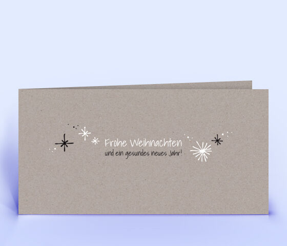 Weihnachtskarte Nr. 2270 grau mit verschiedenen Sternen
