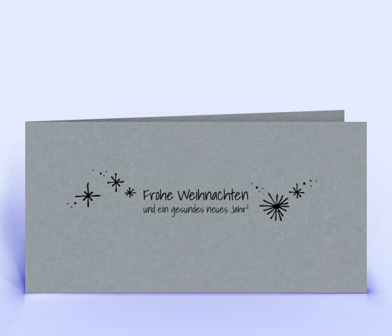Weihnachtskarte mit schlichtem Design auf grauem Naturpapier 2272