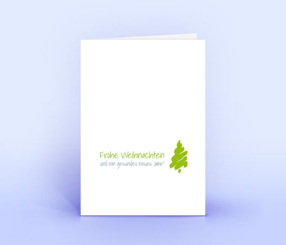 Weihnachtskarte Nr. 2363 gruen mit einem handgezeichneten Weihnachtsbaum