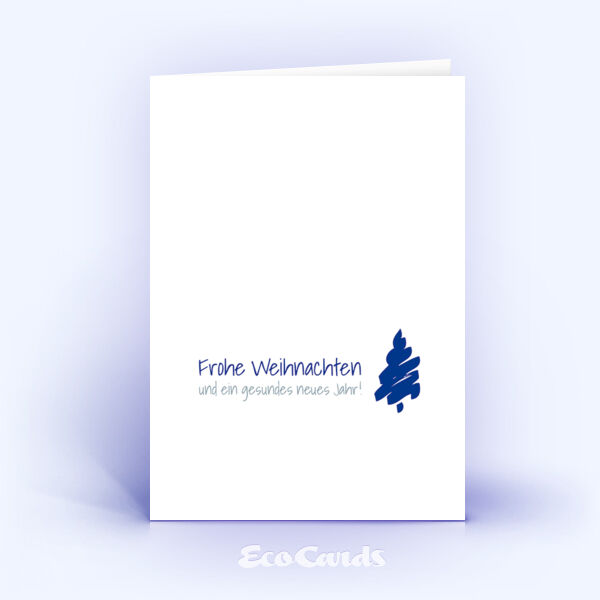 Weihnachtskarte Nr. 2371 dunkelblau mit einem handgezeichneten Weihnachtsbaum