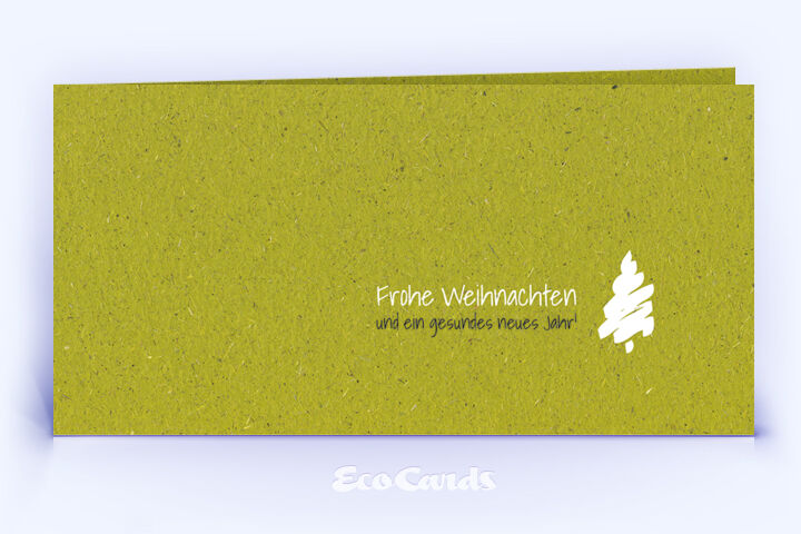 Weihnachtskarte Nr. 2382 gruen mit einem handgezeichneten Weihnachtsbaum