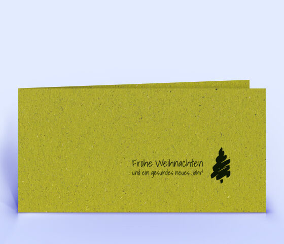 Weihnachtskarte Nr. 2384 gruen mit Weihnachtsbaum