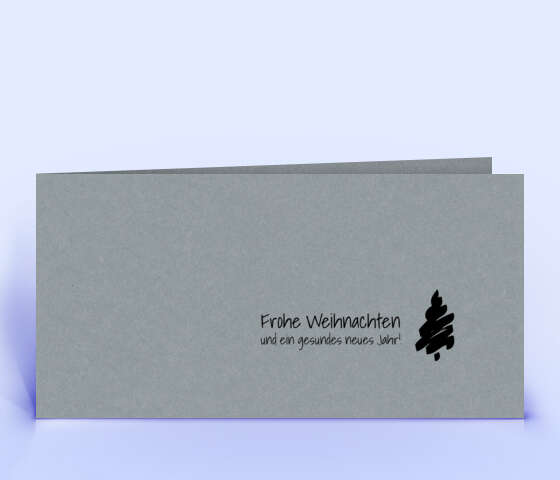 Schlichte Weihnachtskarte auf grauem Design-Recyclingpapier 2388