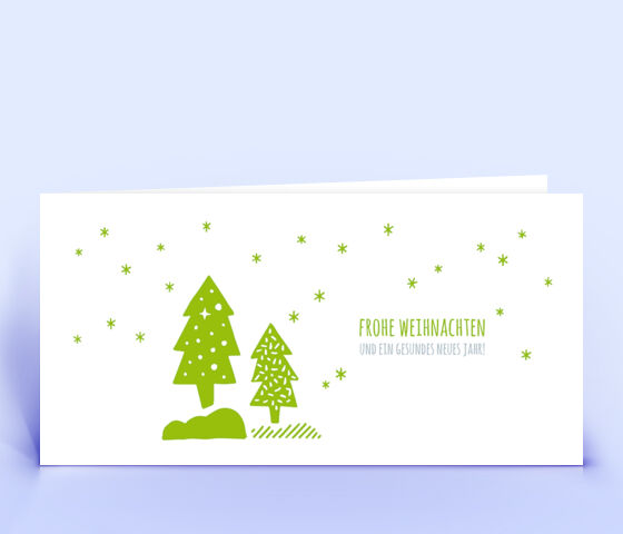 Grüne Weihnachtskarte Motiv "Sternenhimmel" 2522