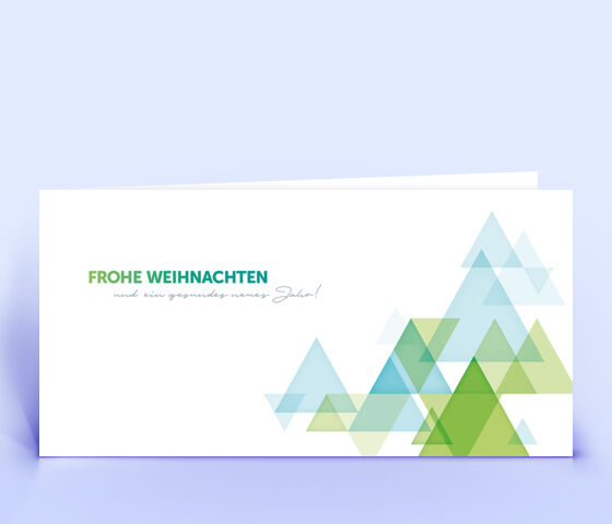 Geschäftliche Weihnachtskarte mit abstraktem blaugrünen Design 2624