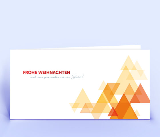 Geschäftliche Weihnachtskarte mit abstraktem orangenen Design 2626