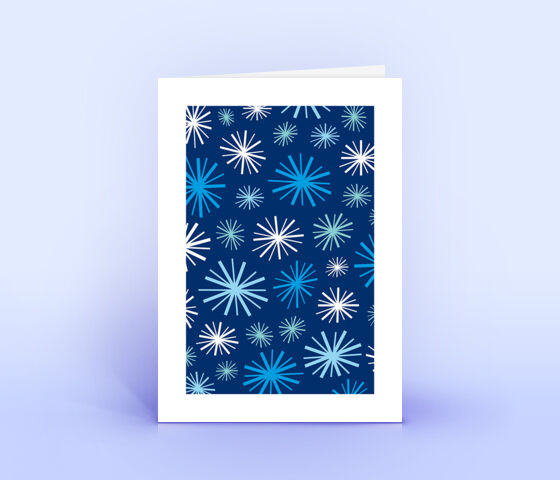 Neujahrskarte mit blauen Sternen 3521