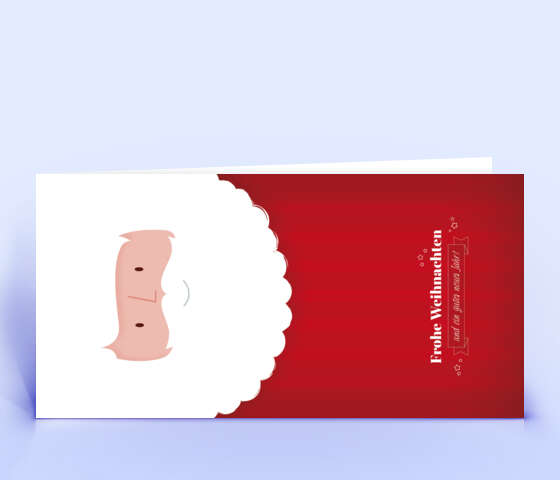 Klassische Weihnachtskarte mit rotem Weihnachtsmann 5824