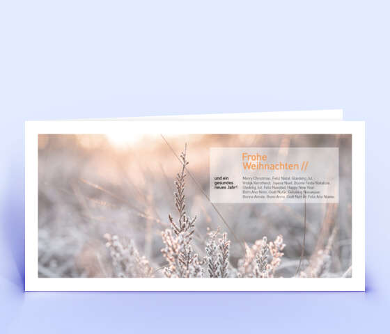Weihnachtskarte mit Design "Eisiger Sonnenaufgang" 5942