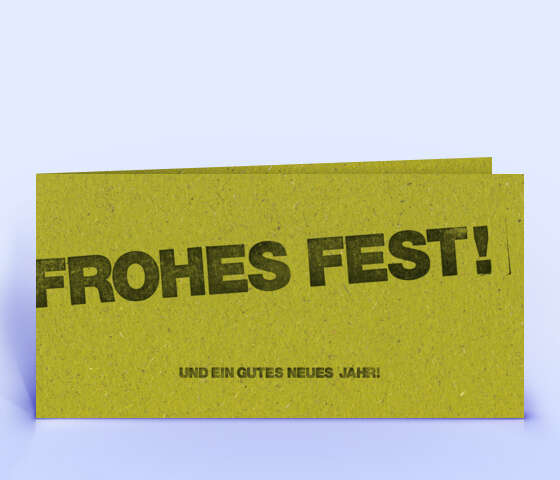 Weihnachtskarte im Stempel-Look auf Graspapier 6072