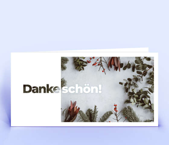 Dankeskarte zu Weihnachten 7010