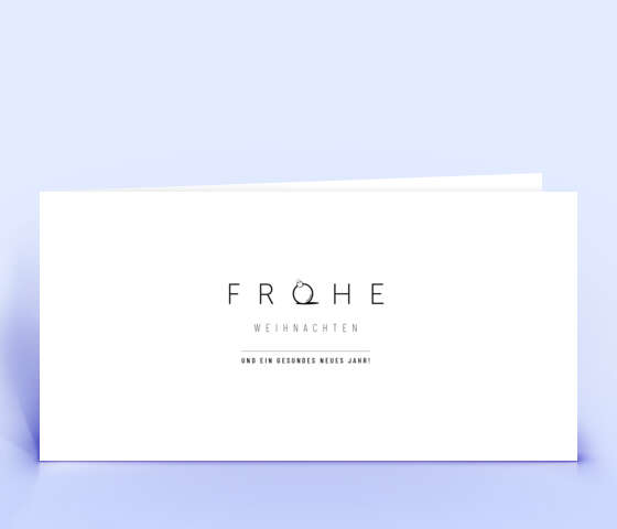 Minimalistische Weihnachtskarte für Firmen und Unternehmen 7060