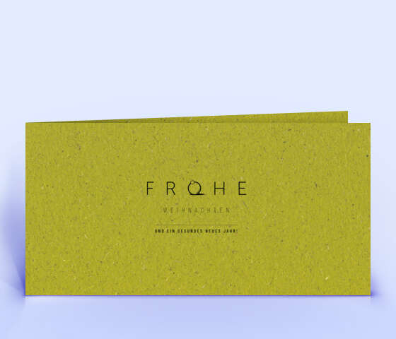 Graspapier Weihnachtskarte mit schlichtem typografischen Design 7062