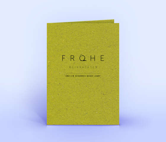 Weihnachtskarte aus Graspapier mit minimalistischem Design 7063