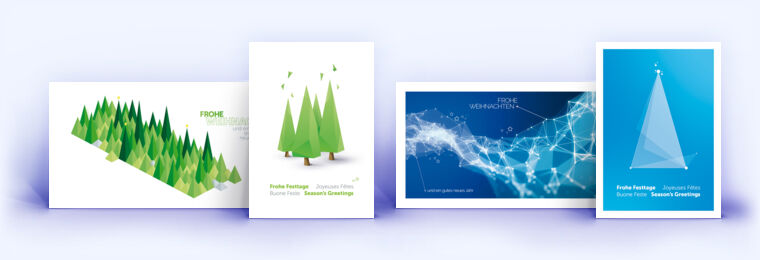 Ausgefallene und abstrakte Weihnachtskarten