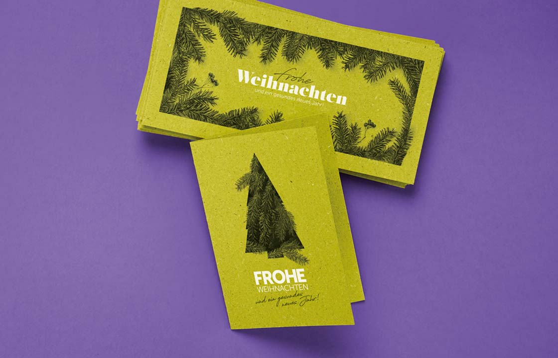 Graspapier Weihnachtskarten
