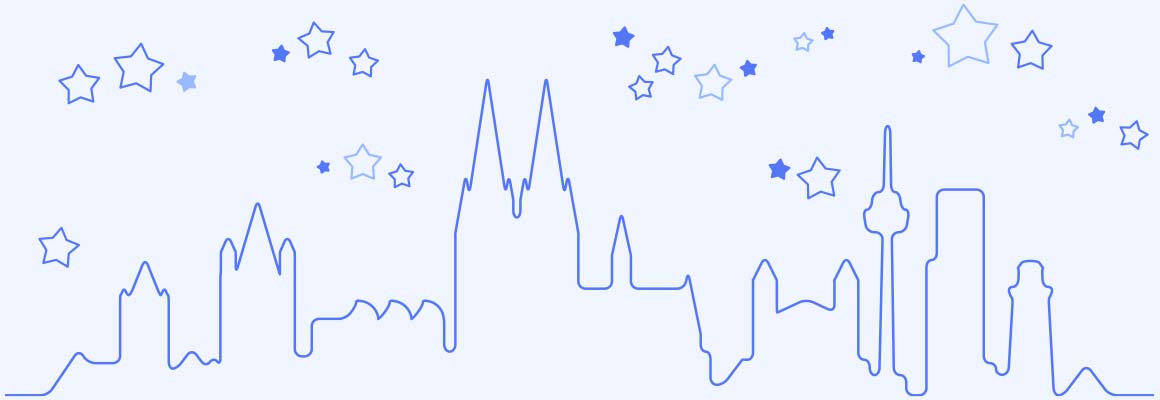 Weihnachtskarten mit Stadtmotiv